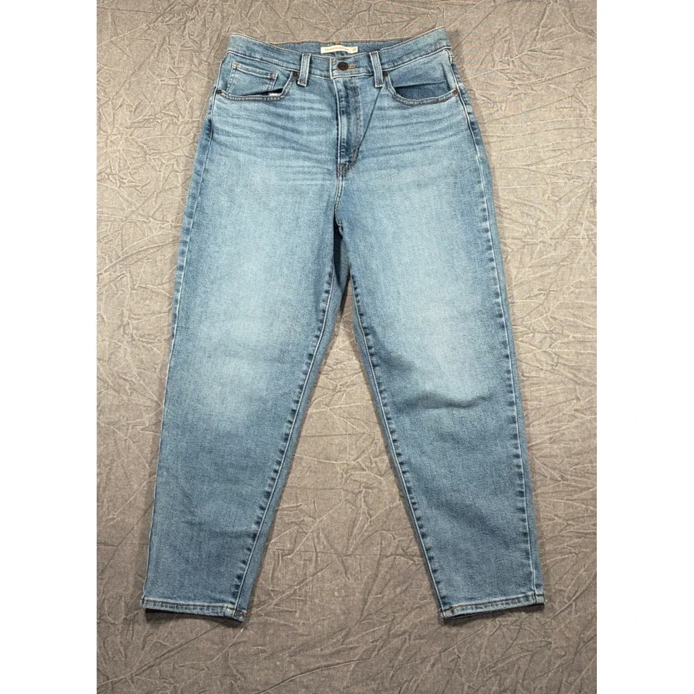 Levi's Jeans Women 30 Blue High Waisted Mom Jean Tapered Leg Medium Wash Denim